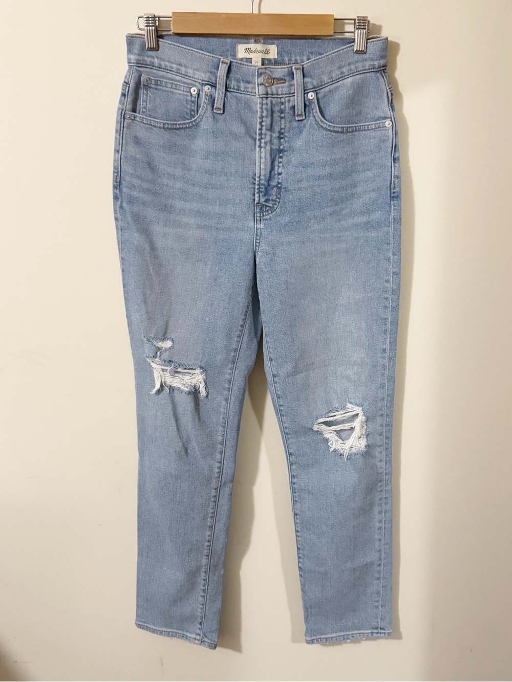 Madewell Straight Leg Distressed Jeans Womens Size 27
